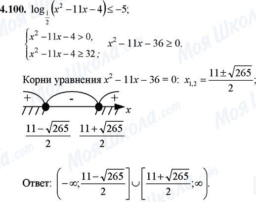 ГДЗ Математика 11 класс страница 4.100