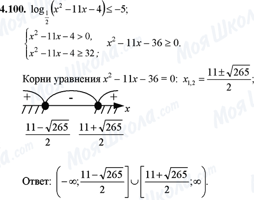 ГДЗ Математика 11 клас сторінка 4.100