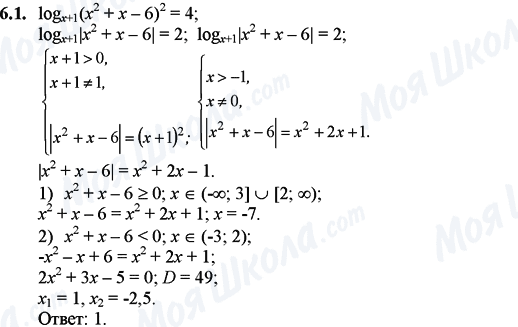 ГДЗ Математика 11 класс страница 6.1