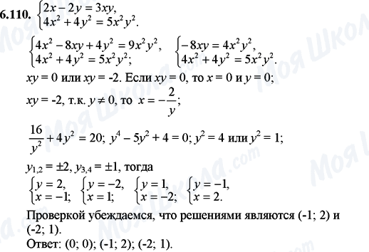 ГДЗ Математика 11 клас сторінка 6.110