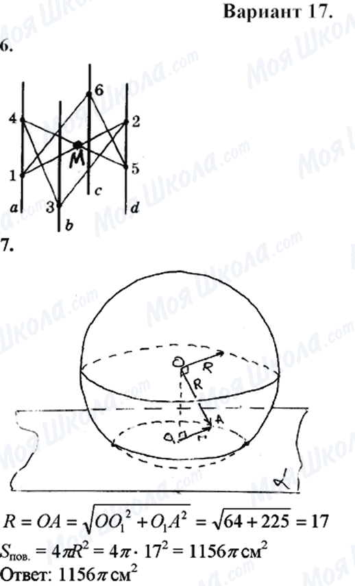 ГДЗ Математика 11 клас сторінка Вариант 17