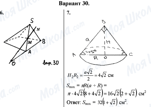 ГДЗ Математика 11 клас сторінка Вариант 30