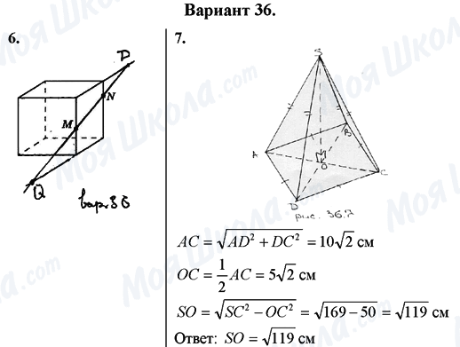 ГДЗ Математика 11 класс страница Вариант 36