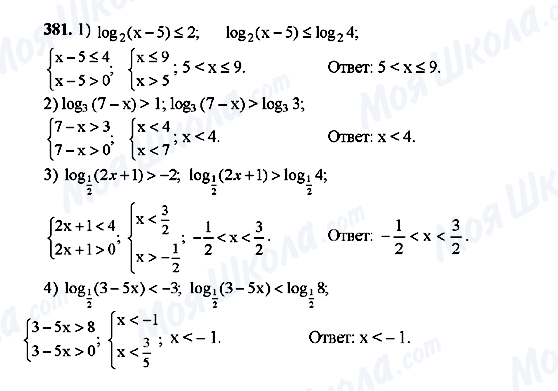 ГДЗ Алгебра 10 клас сторінка 381