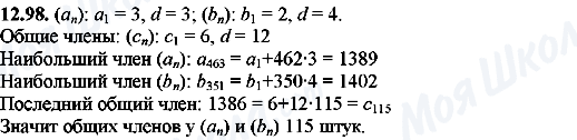 ГДЗ Алгебра 8 клас сторінка 12.98