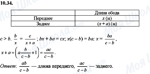 ГДЗ Алгебра 8 клас сторінка 10.34