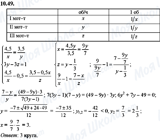 ГДЗ Алгебра 8 класс страница 10.49