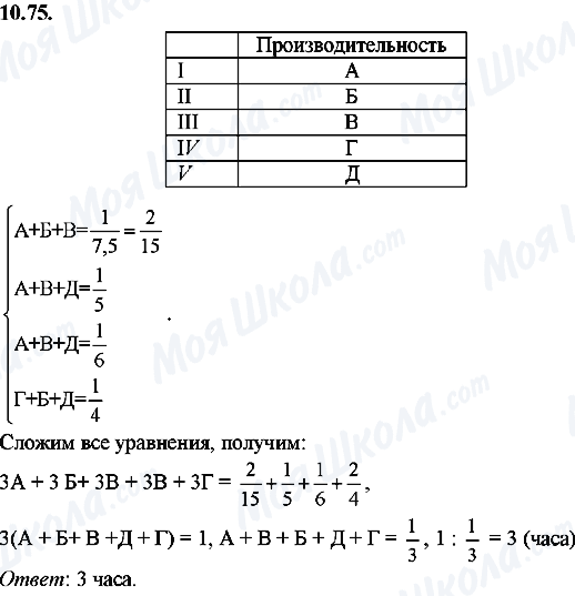 ГДЗ Алгебра 8 класс страница 10.75