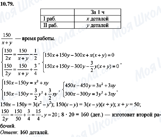 ГДЗ Алгебра 8 класс страница 10.79