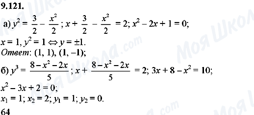 ГДЗ Алгебра 8 класс страница 9.121