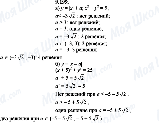 ГДЗ Алгебра 8 класс страница 9.199