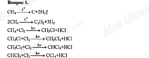 ГДЗ Хімія 10 клас сторінка Вопрос-1