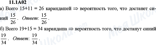 ГДЗ Алгебра 9 класс страница 11.1A02