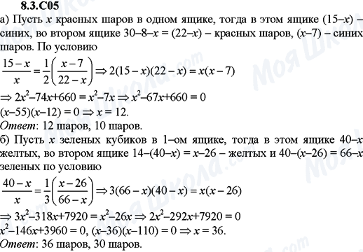 ГДЗ Алгебра 9 клас сторінка 8.3.C05