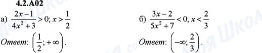 ГДЗ Алгебра 9 клас сторінка 4.2.A02