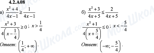 ГДЗ Алгебра 9 клас сторінка 4.2.A08