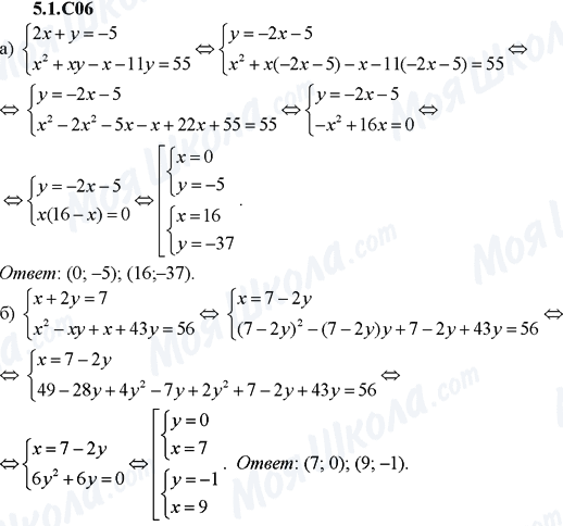 ГДЗ Алгебра 9 класс страница 5.1.C06