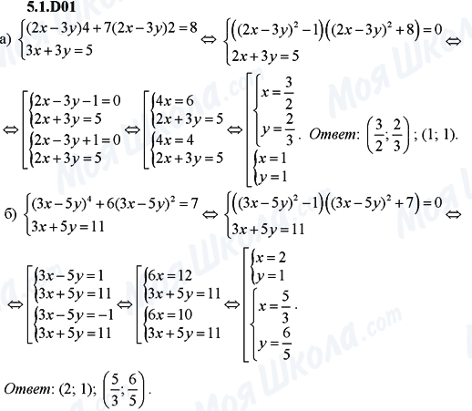 ГДЗ Алгебра 9 клас сторінка 5.1.D01