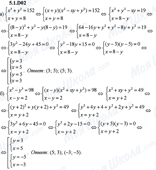 ГДЗ Алгебра 9 клас сторінка 5.1.D02