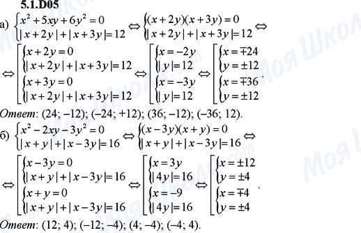 ГДЗ Алгебра 9 класс страница 5.1.D05