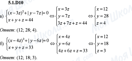 ГДЗ Алгебра 9 класс страница 5.1.D10