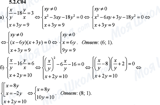ГДЗ Алгебра 9 класс страница 5.2.C04