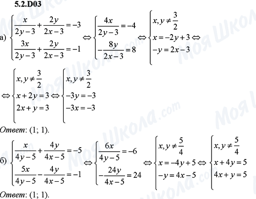 ГДЗ Алгебра 9 клас сторінка 5.2.D03