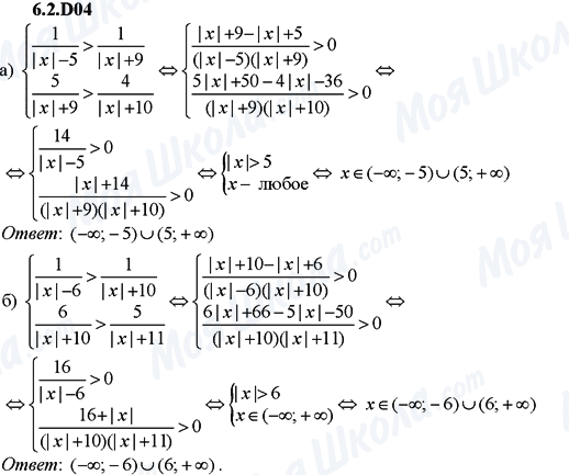 ГДЗ Алгебра 9 класс страница 6.2D04
