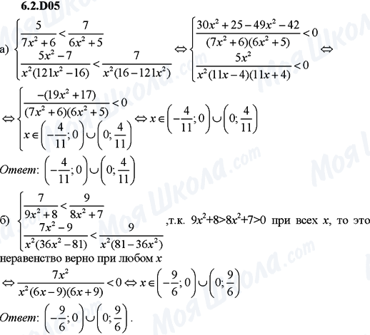 ГДЗ Алгебра 9 клас сторінка 6.2D05