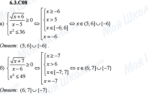 ГДЗ Алгебра 9 клас сторінка 6.3.C08