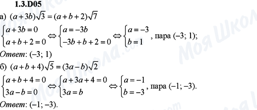 ГДЗ Алгебра 9 клас сторінка 1.3.D05