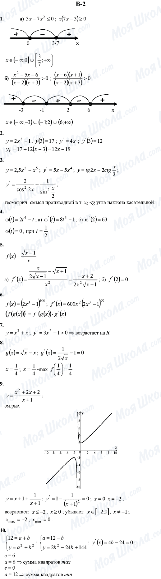 ГДЗ Алгебра 10 клас сторінка B-2