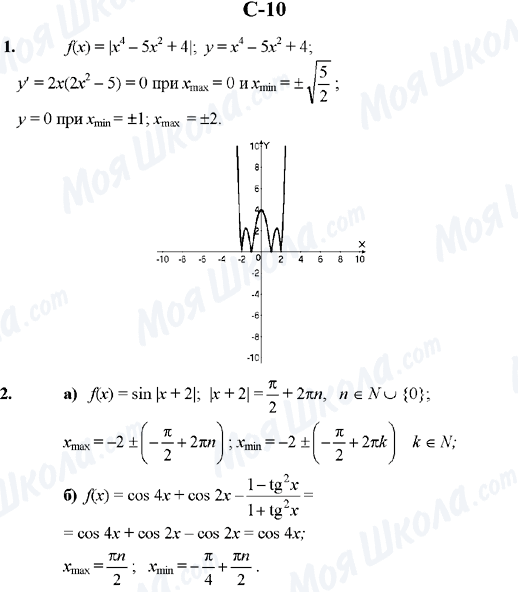 ГДЗ Алгебра 10 клас сторінка C-10