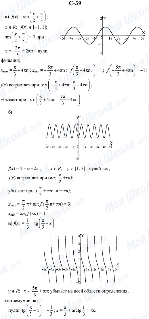 ГДЗ Алгебра 10 класс страница C-39
