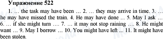 ГДЗ Англійська мова 5 клас сторінка 522