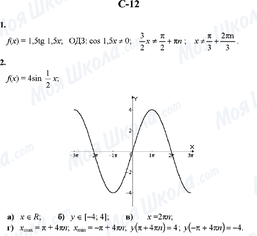 ГДЗ Алгебра 10 класс страница C-12