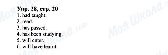 ГДЗ Англійська мова 9 клас сторінка Упр.28, стр.20