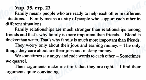 ГДЗ Англійська мова 9 клас сторінка Упр.35, cтр.23