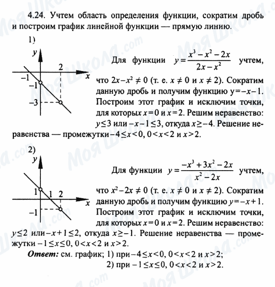 ГДЗ Алгебра 9 клас сторінка 4.24