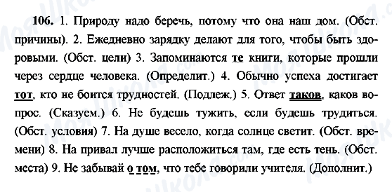 ГДЗ Російська мова 9 клас сторінка 106