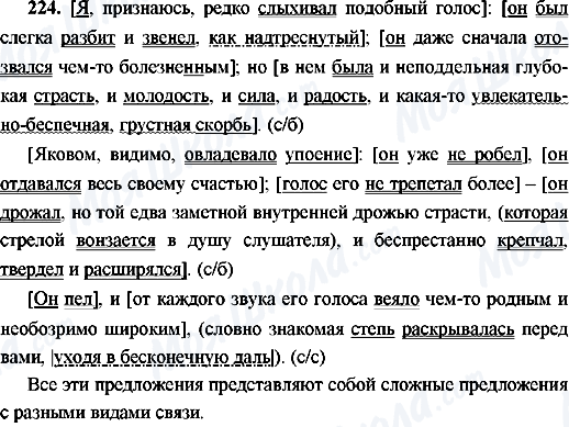 ГДЗ Російська мова 9 клас сторінка 224