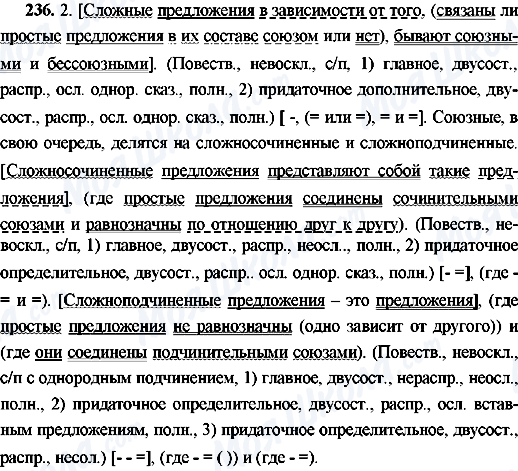 ГДЗ Російська мова 9 клас сторінка 236