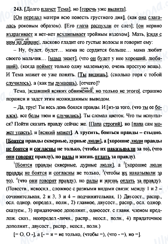 ГДЗ Російська мова 9 клас сторінка 243