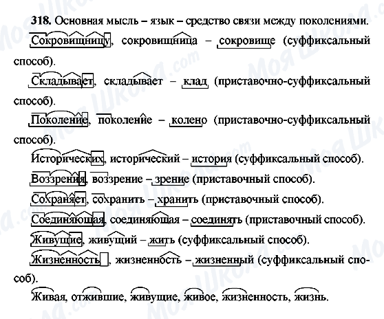 ГДЗ Русский язык 9 класс страница 318