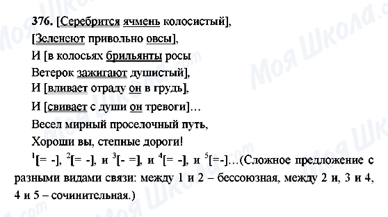 ГДЗ Російська мова 9 клас сторінка 376