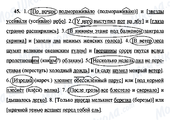 ГДЗ Російська мова 9 клас сторінка 45