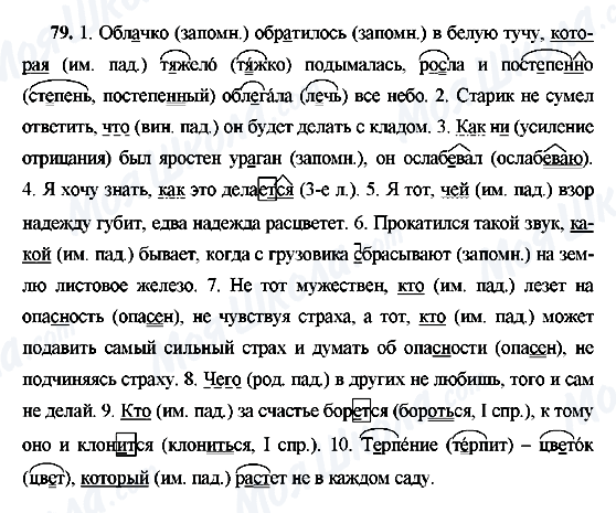 ГДЗ Російська мова 9 клас сторінка 79