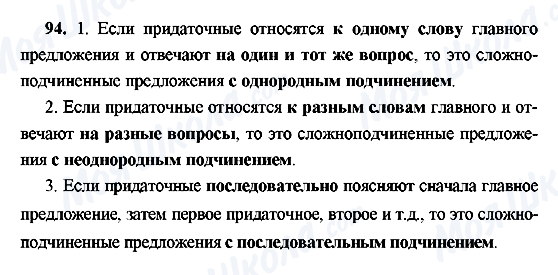 ГДЗ Російська мова 9 клас сторінка 94