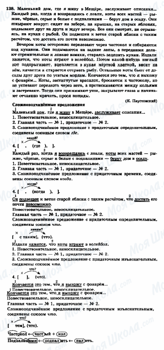 ГДЗ Російська мова 9 клас сторінка 138