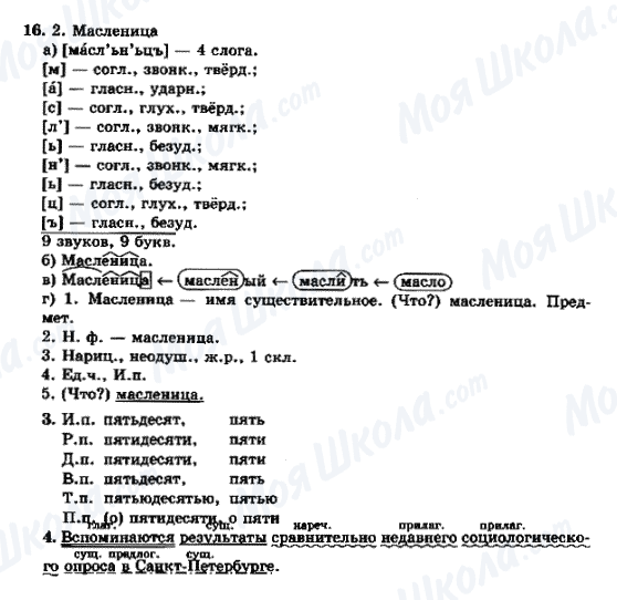 ГДЗ Російська мова 9 клас сторінка 16